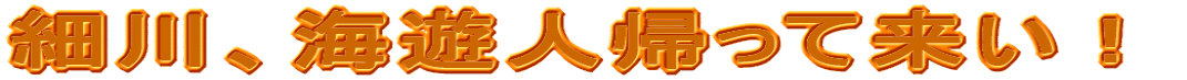 細川、海遊人帰って来い!